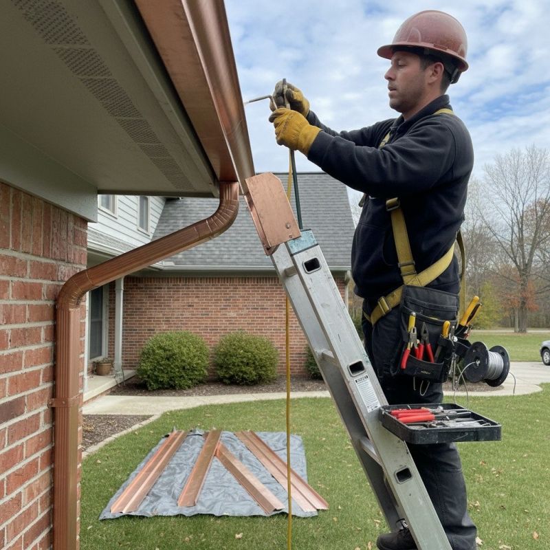 Copper Gutter Service detail